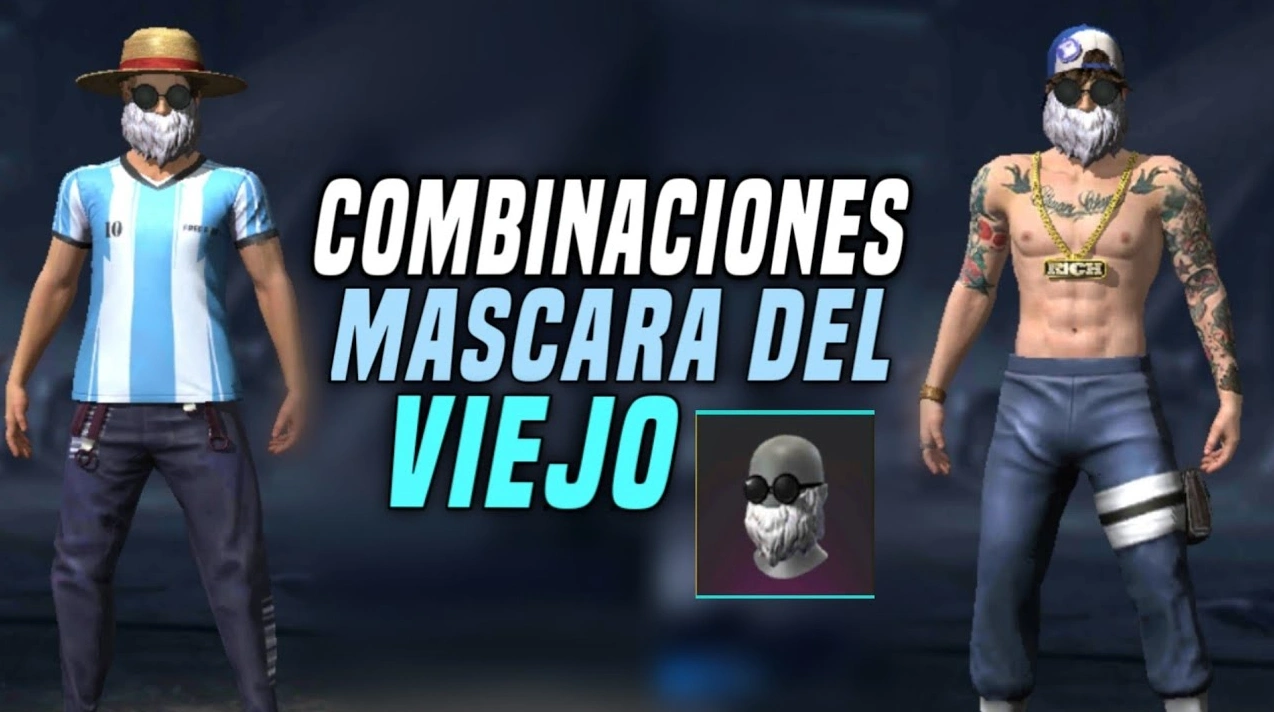 Combinación Barba del Viejo con camisa de Argentina Free Fire