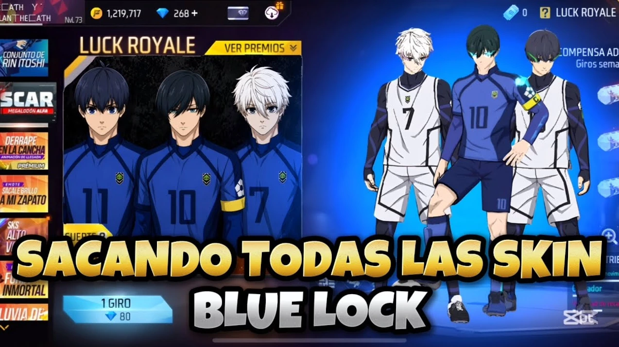 Skins de Blue Lock en Free Fire